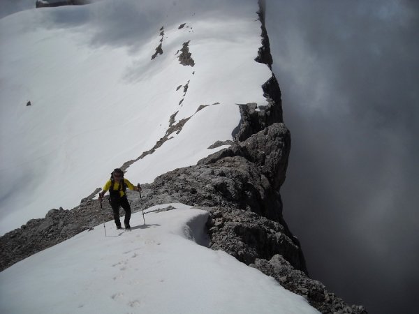 Climbing up the ridge
