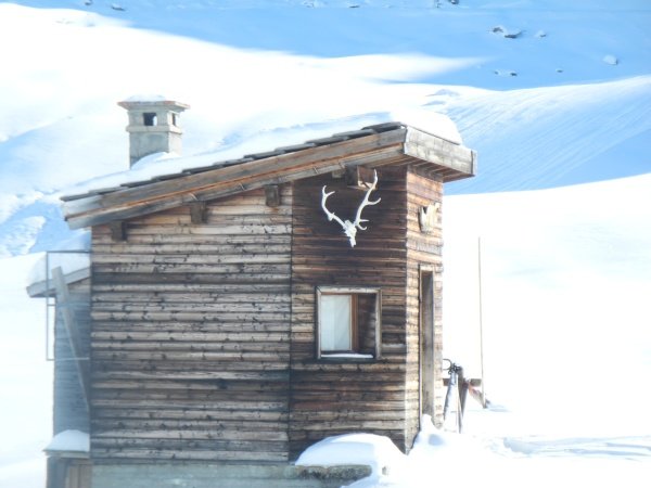 Hut
with deer antlers