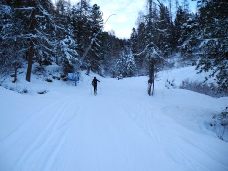 Salita lungo la pista