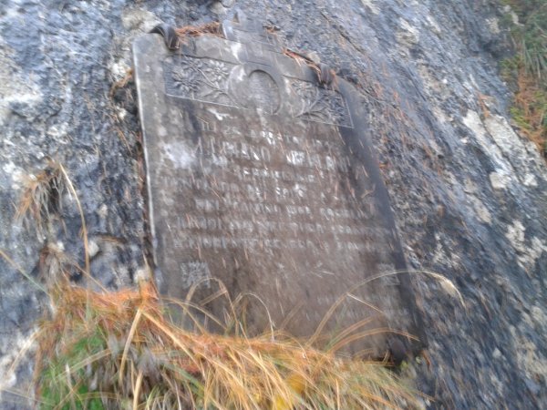 Boulder with plate
