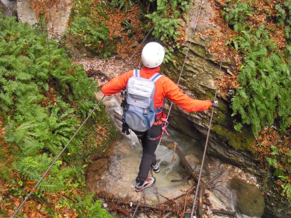 Bridge
and end of ferrata