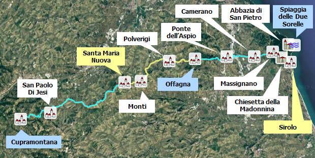 Mappa delle tappe 4-5-6
