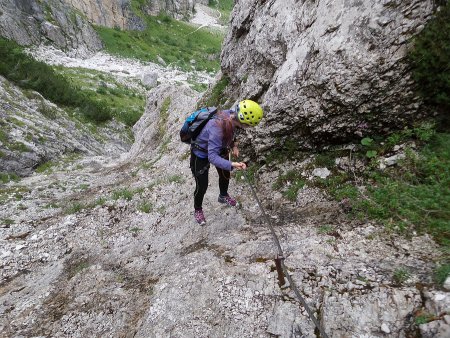 Sentiero 704
passaggio attrezzato in località Lastedei