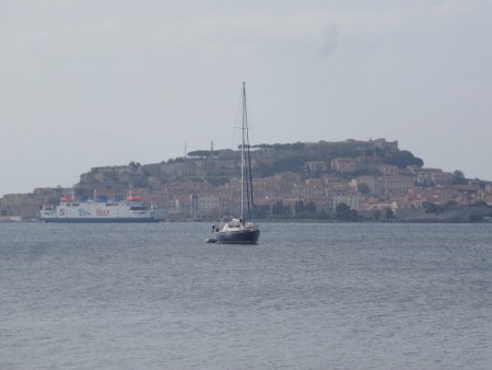 Spiaggia di Acquabona vista su Portoferraio