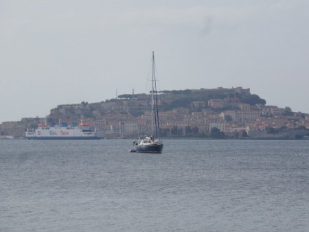 Spiaggia di Acquabona vista su Portoferraio