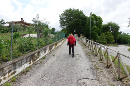 Salendo
verso il centro di Polverigi