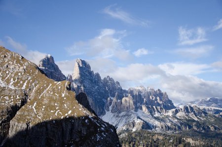 Monte Cristallo Vista sud-est dello spettacolare massiccio. 