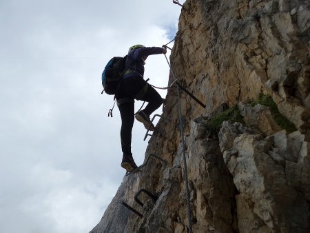 Passaggio attrezzato
verso il Passo delle Farangole