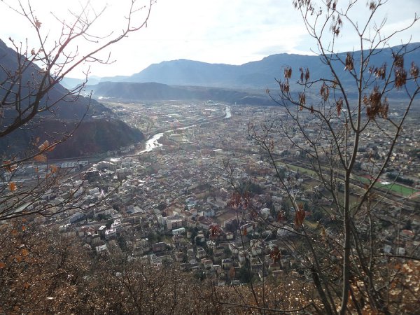 Panorama su Bolzanodal sentiero 2