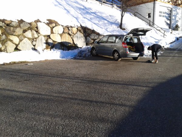 Parcheggio
e bivio