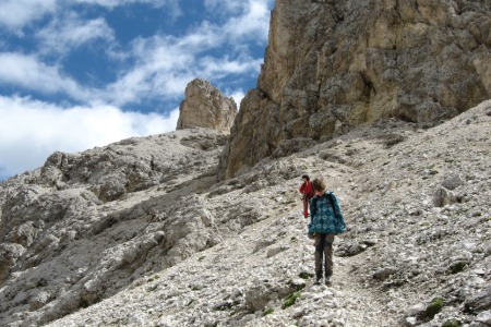 Discesa dalla forcella
