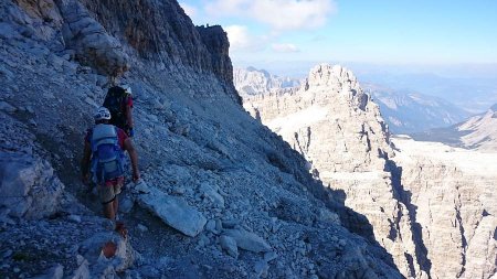 inizio tratto attrezzato via delle Bocchette Alte