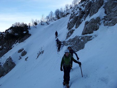 Salendo per il vajo
