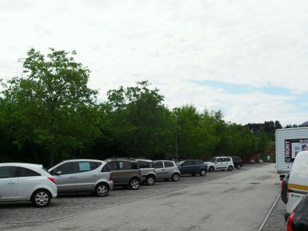 partenza parcheggio del parco di Martignano